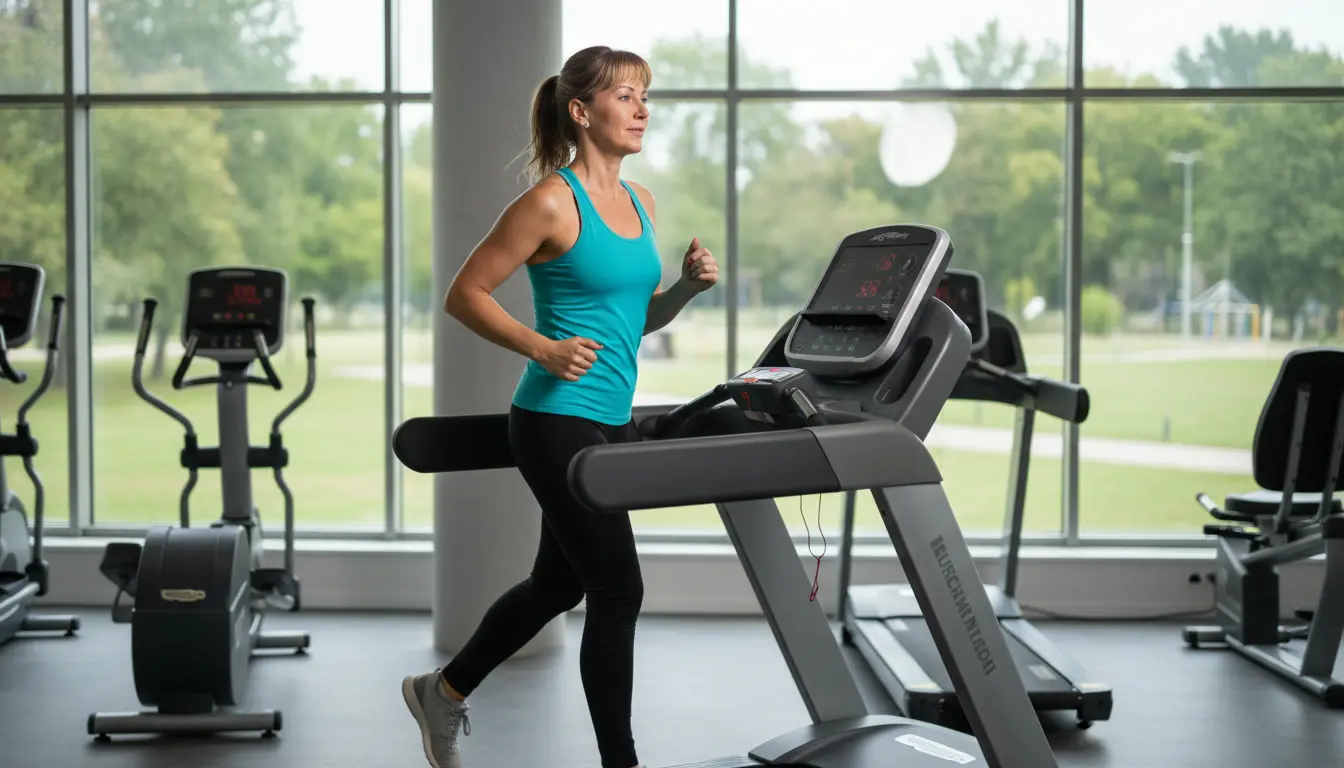 Hardlopen op loopband om af te vallen